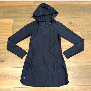 ATHLETA Dark Gray Wick-It Wader Coverup Lightweight Active Dress Sz XS